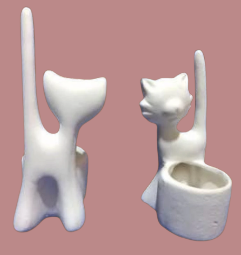 Figura de gato en cerámica