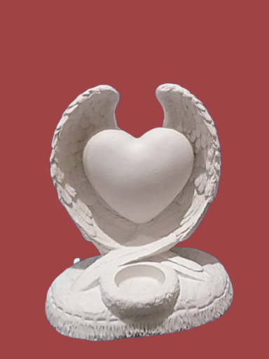 Corazón con alas candelabro