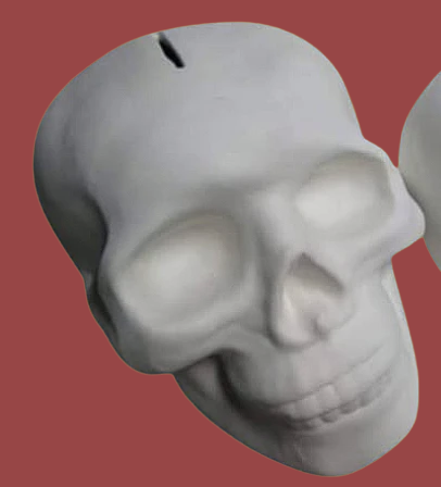 Calaveras lisas alcancia