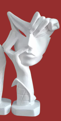 Rostros humanos pensantes