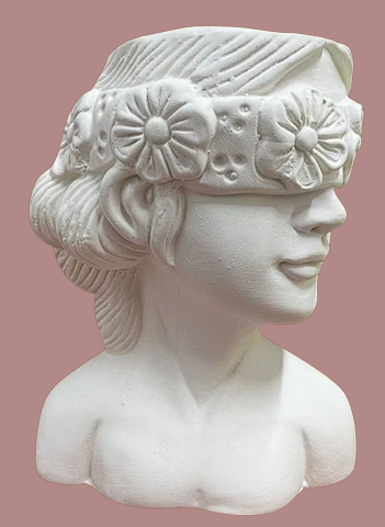 Busto dama velo flores