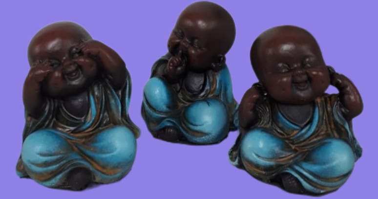 Juego de budas pequeños x 3