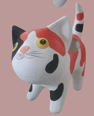Figura de gato en cerámica