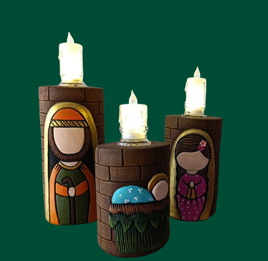 Juego de velas nacimiento x 3