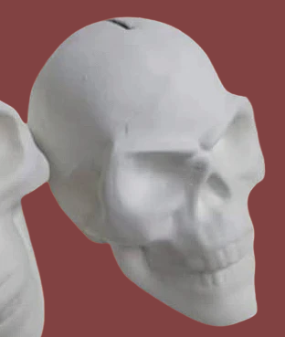 Calaveras lisas alcancia