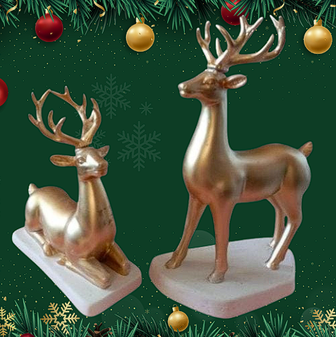 Pareja de renos lisos base