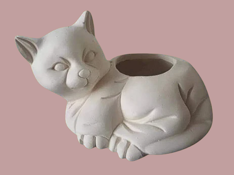 Maceta de gato en ceramica