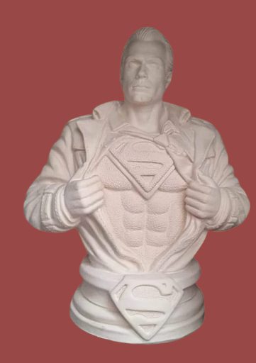 Bustos Superman en yeso