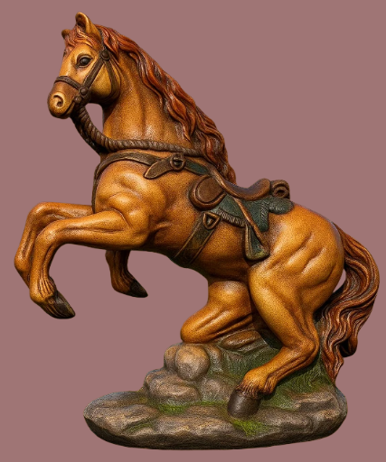 Caballo grande base piedra