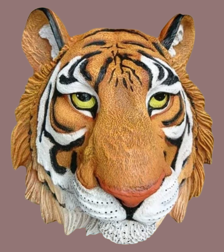 Cabeza de tigre en yeso