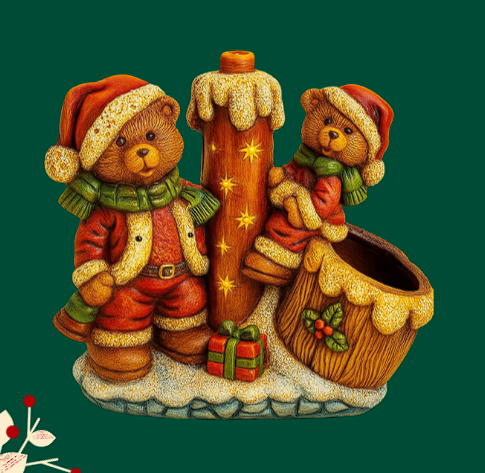 Vela osos navideños