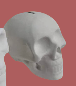 Calaveras lisas alcancia