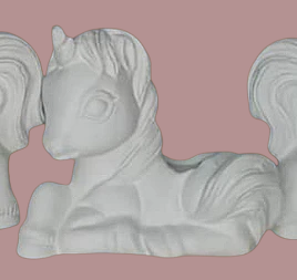 Unicornio de cerámica