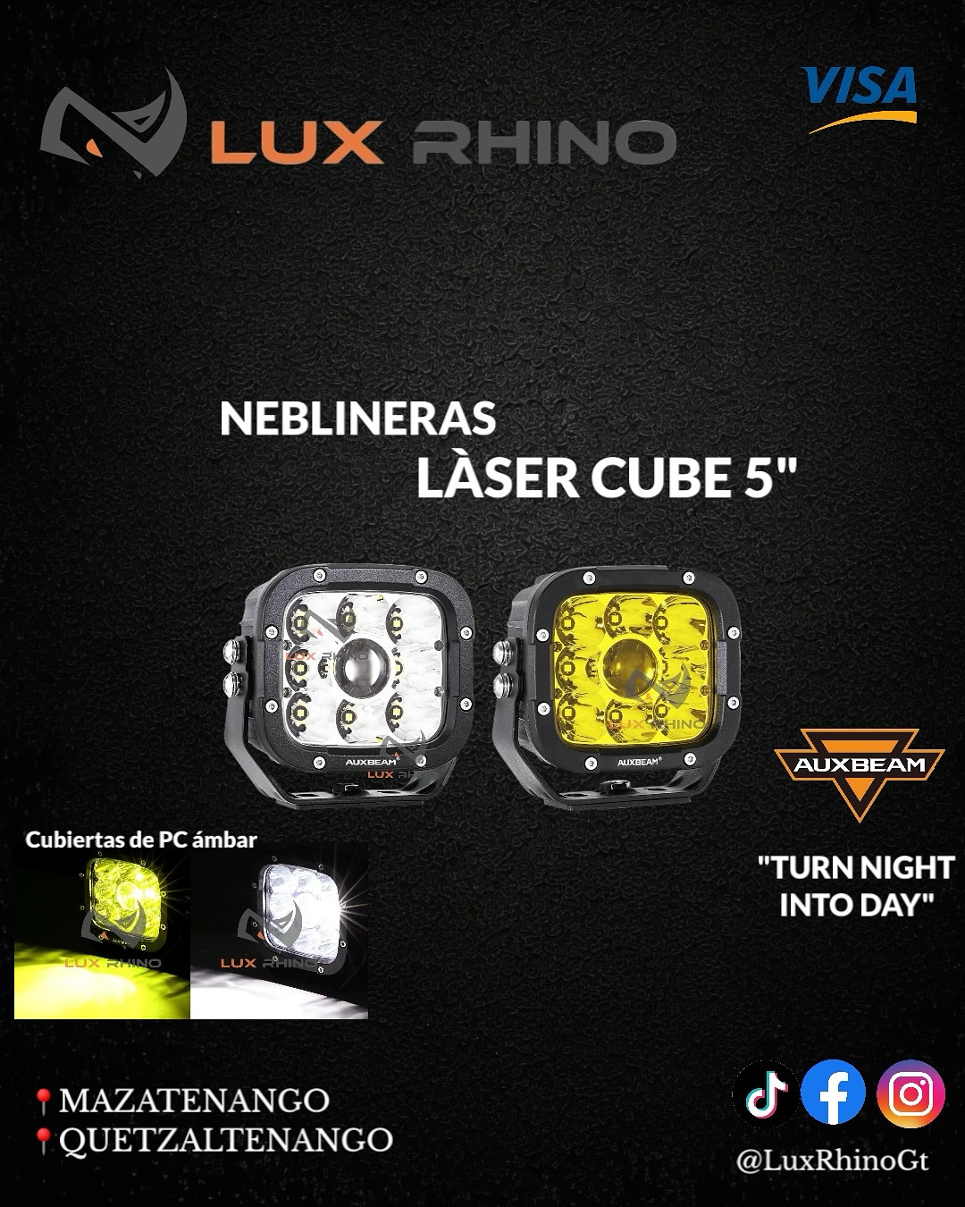 Neblineras Láser Cube 5"
