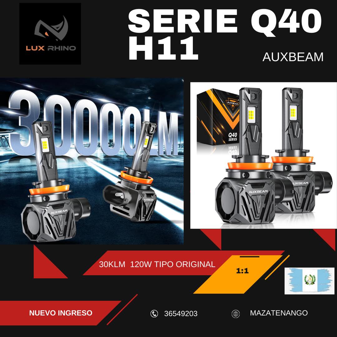 BOMBILLA LED  Serie Q40 H11 MARCA AUXBEAM