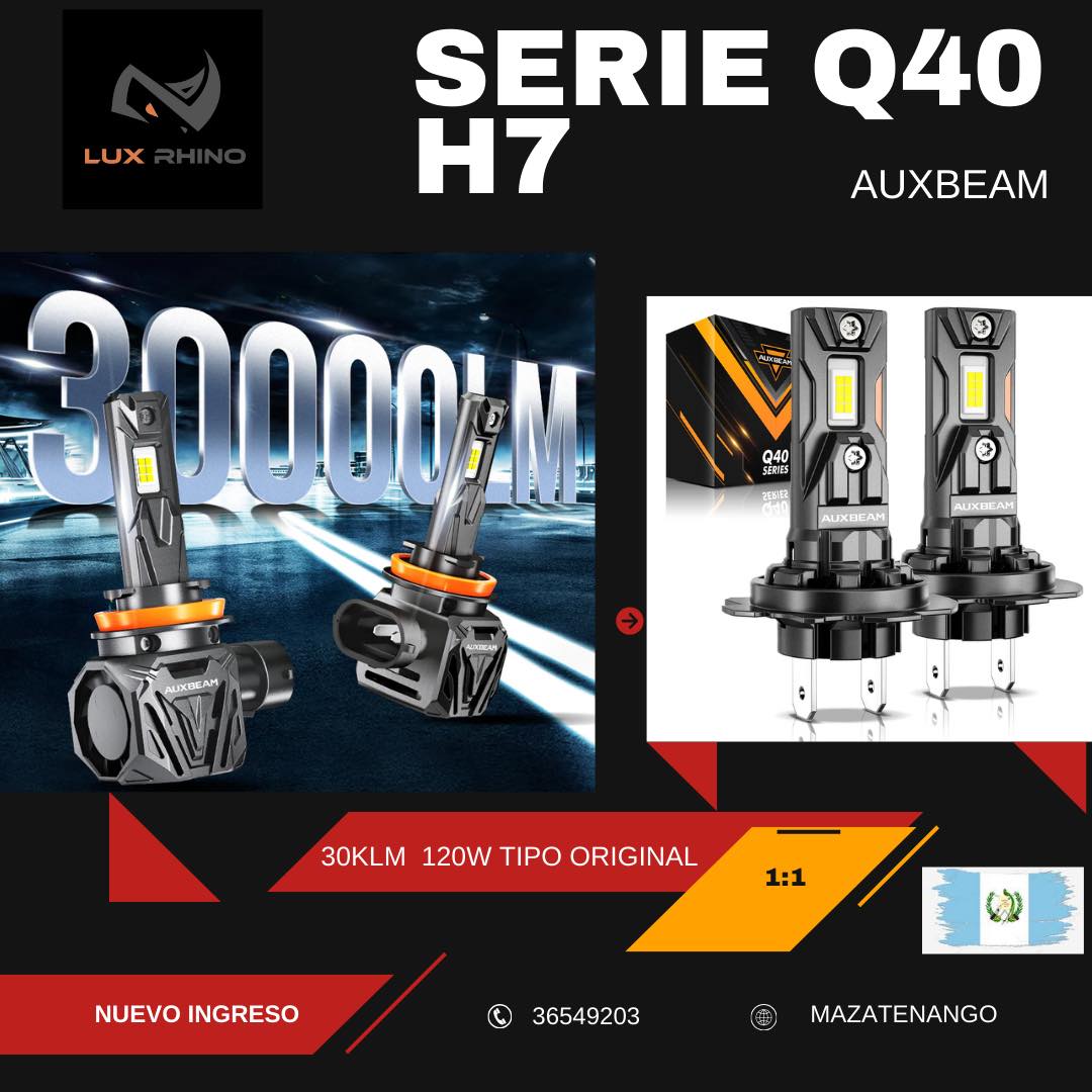 BOMBILLA LED Serie Q40 H7 MARCA AUXBEAM