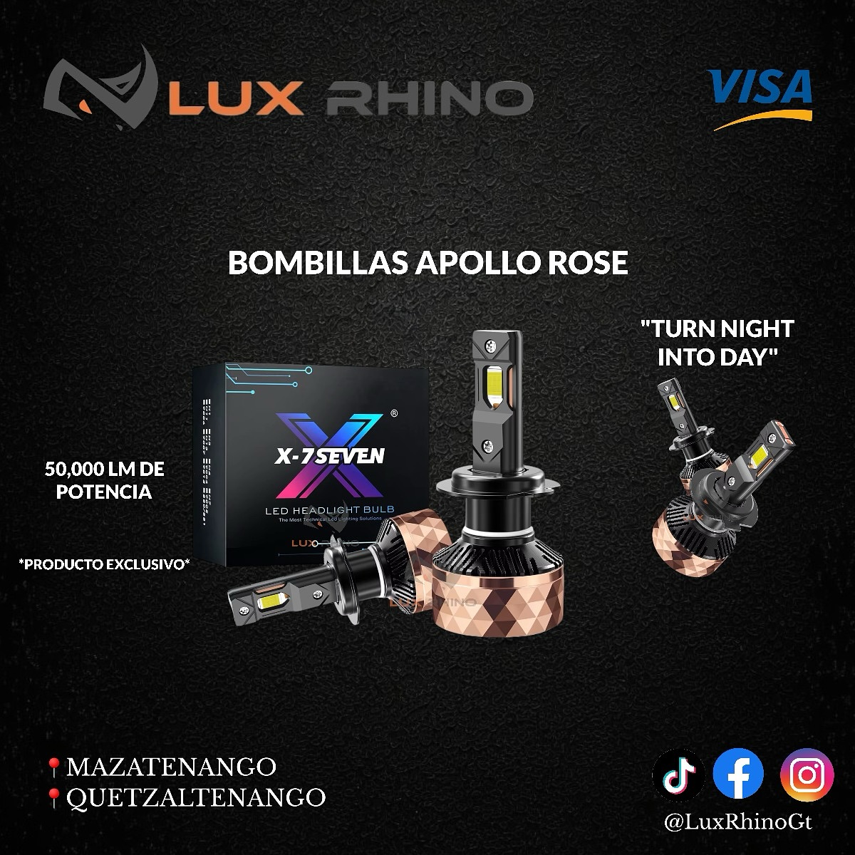 Bombillas Apollo Rose