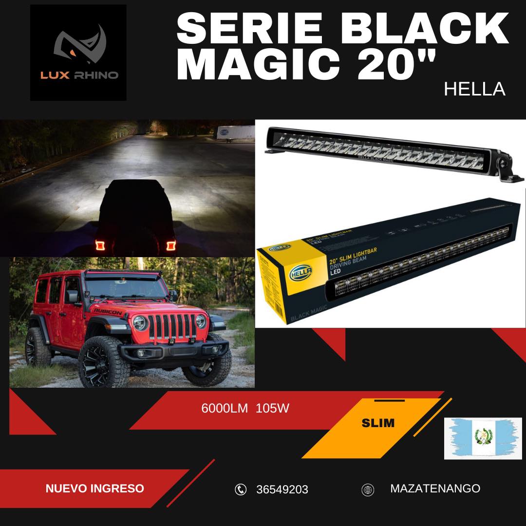 Barra de luz LED Serie Black Magic 20" MARCA HELLA
