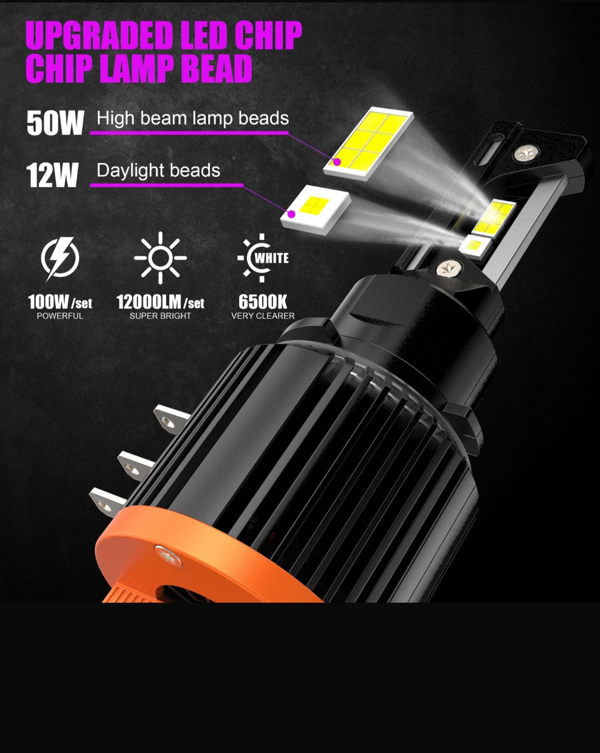 BOMBILLA LED SERIE H15 MARCA X-7SEVEN