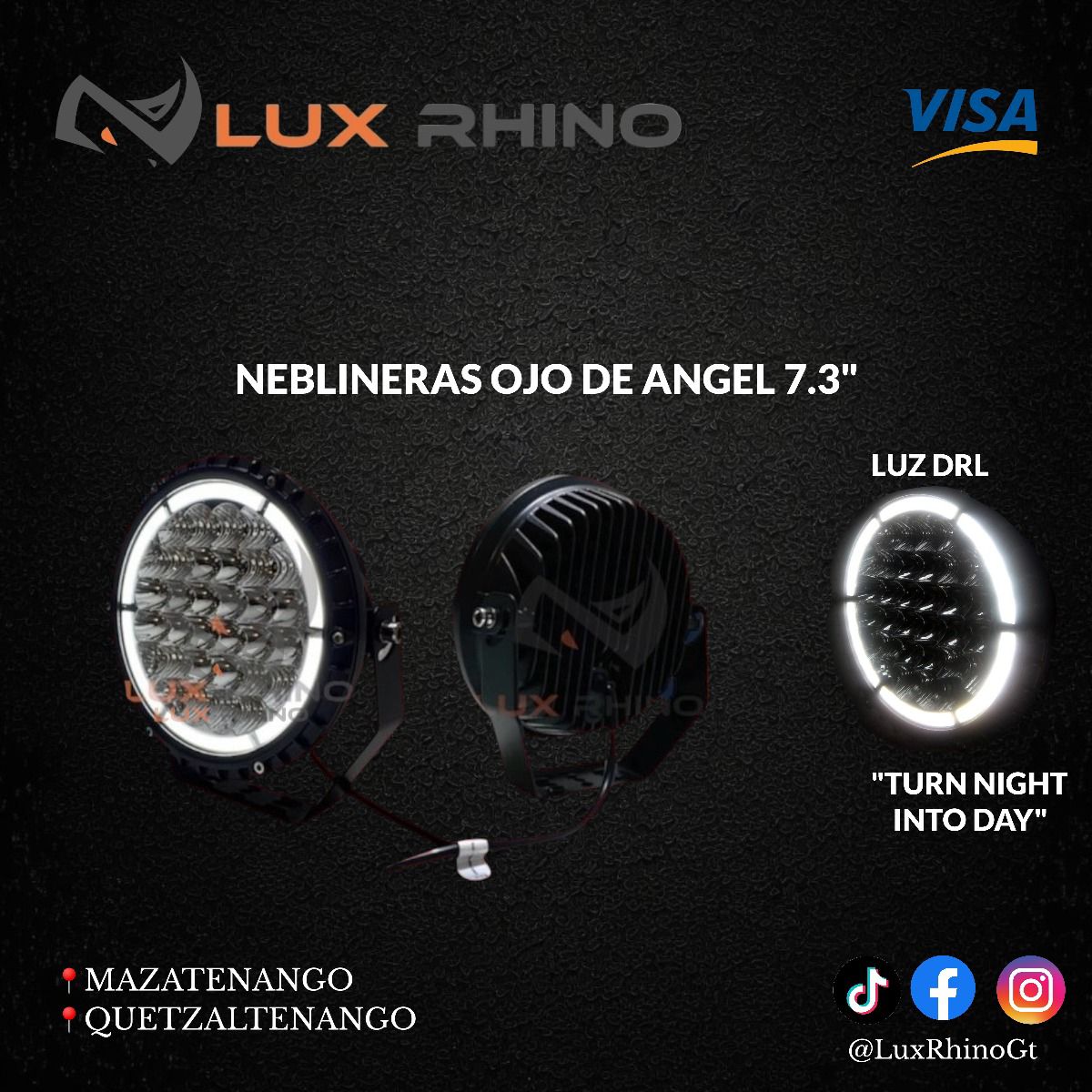 NEBLINERA LED OJO DE ANGEL 7.3" MARCA LUX RHINO