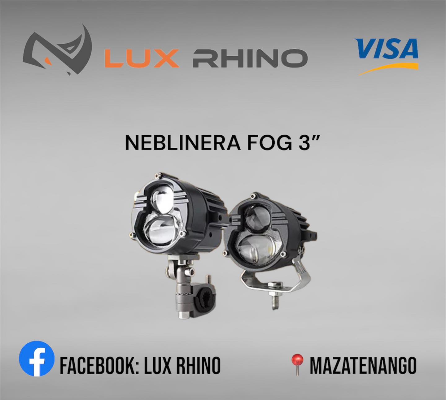 Neblinera LED FOG 3”