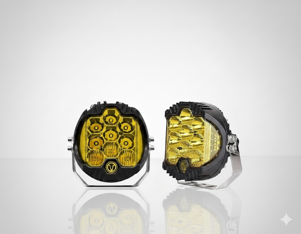 Neblinera LED SERIE Hexagon Prism Yellow 5”