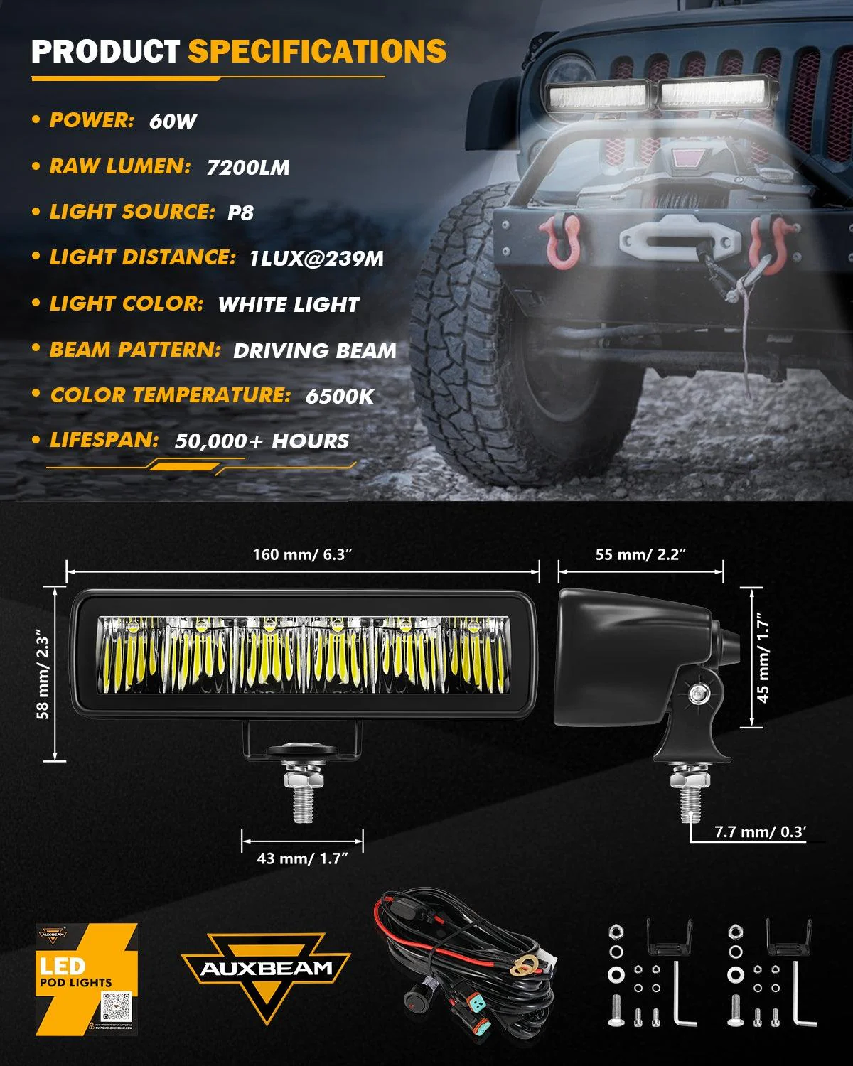 BARRAS LED 6.5" AUXBEAM 