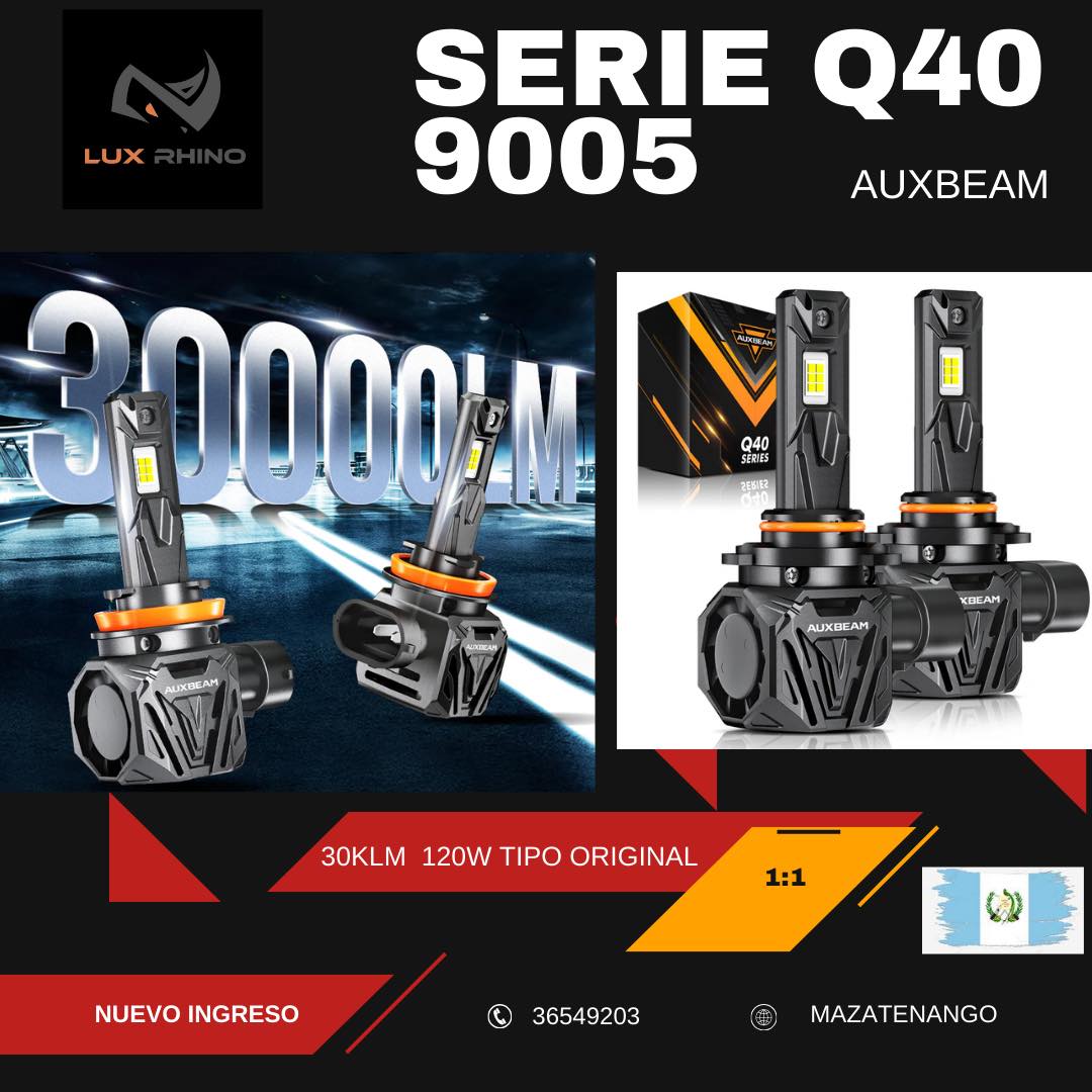 BOMBILLA LED Serie Q40 9005 MARCA AUXBEAM