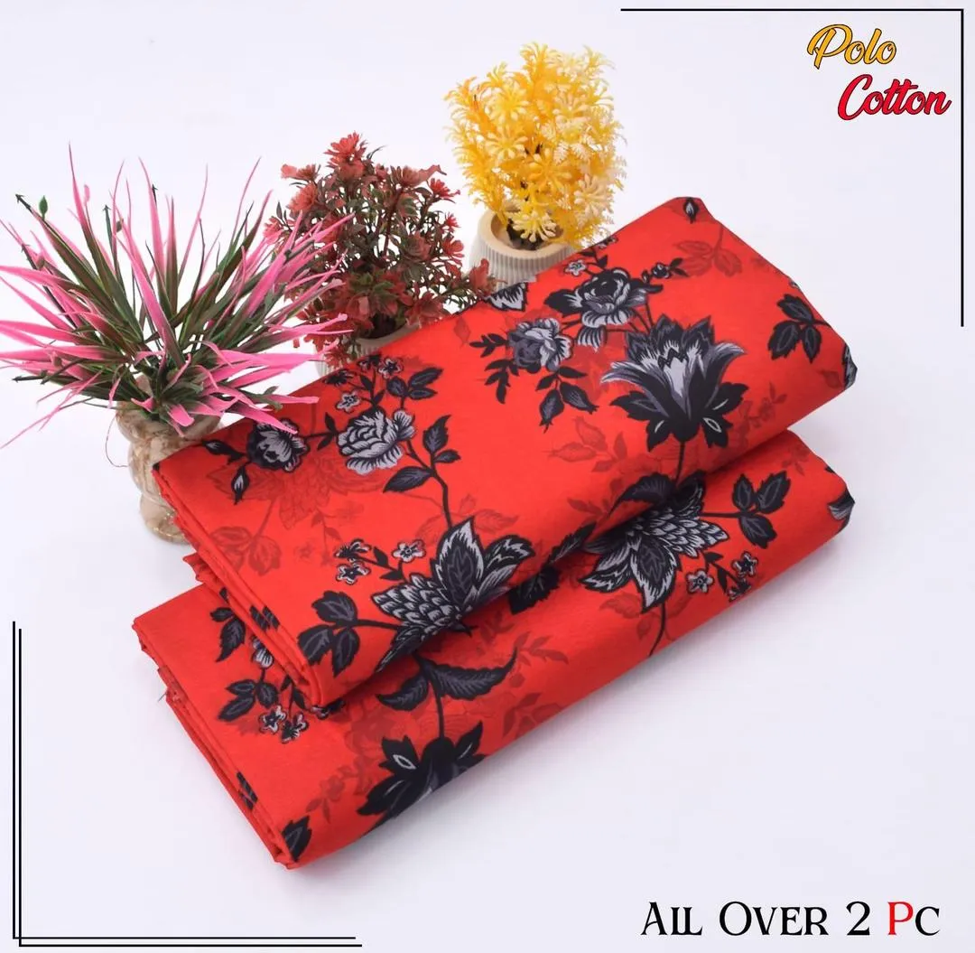 Floral Print Polo Cotton Fabric