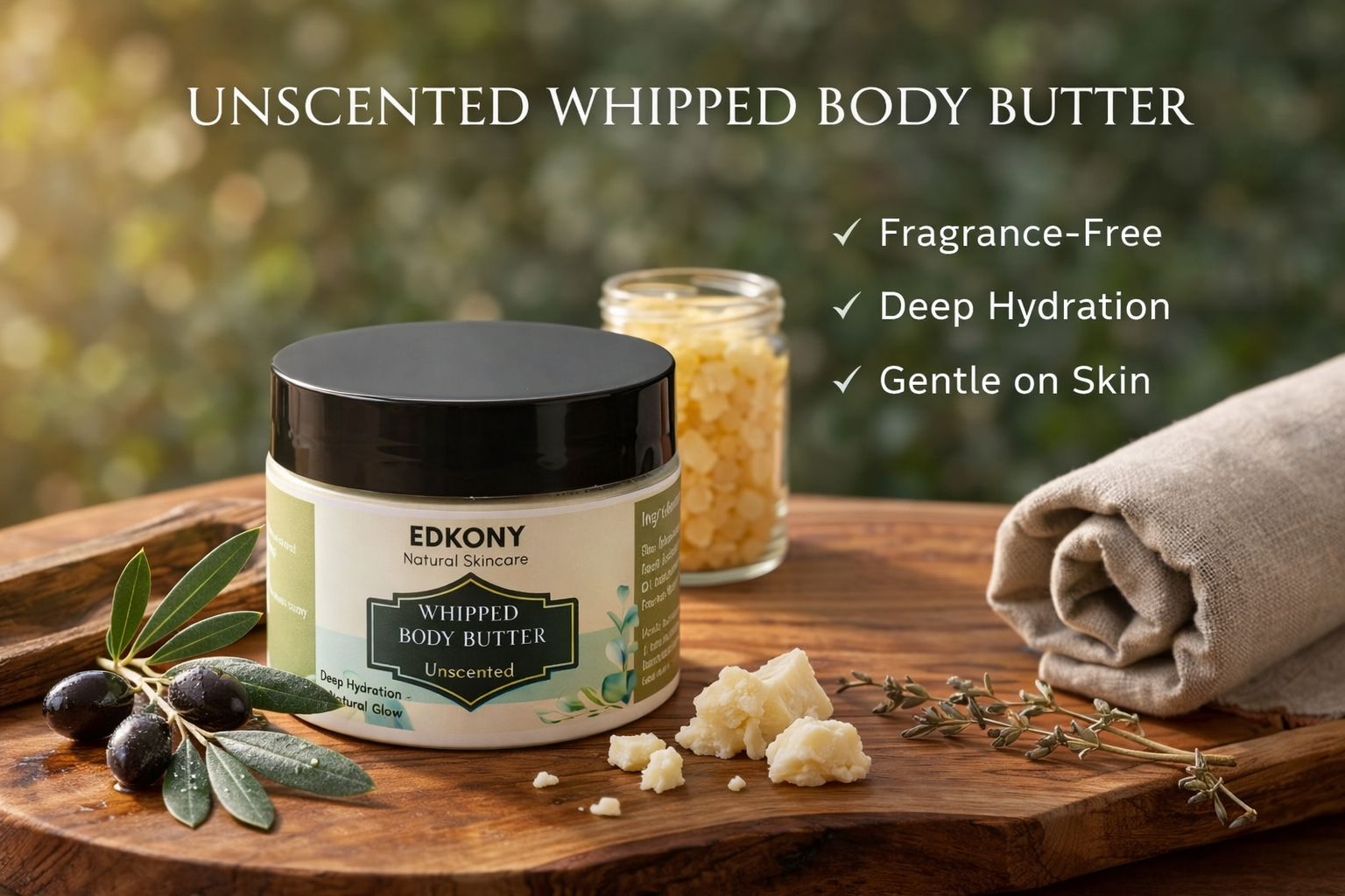 Whipped Body Butter Unscented 4-0Z