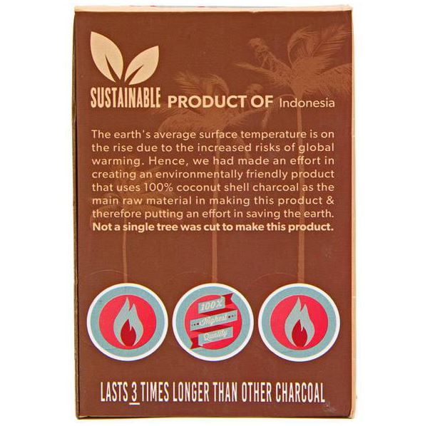 CocoUrth Organic Coconut Charcoal – 72 Pc