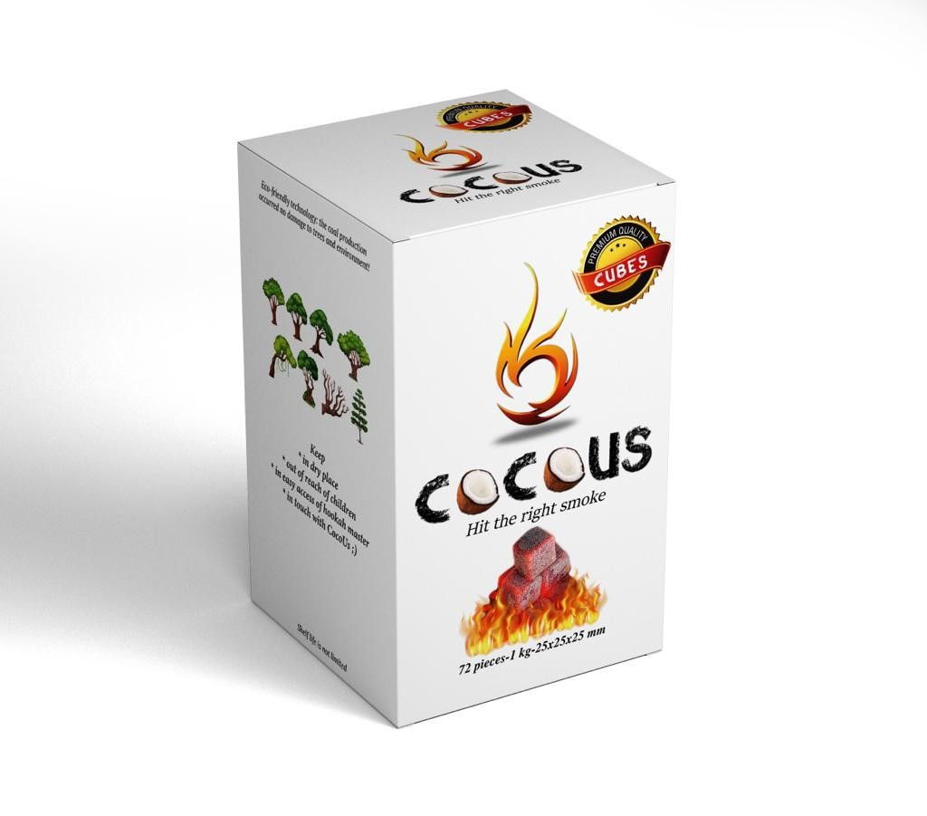 CocoUs Coconut Charcoal (72 Pieces – Cubes)