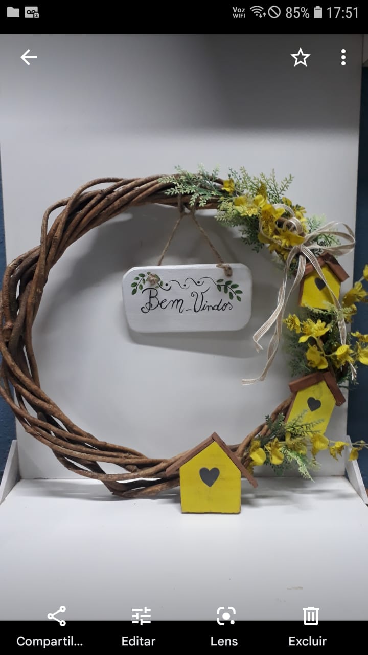 Guirlanda Amarela de boas-vindas