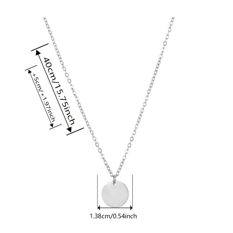 Collar de oro con medalla redonda