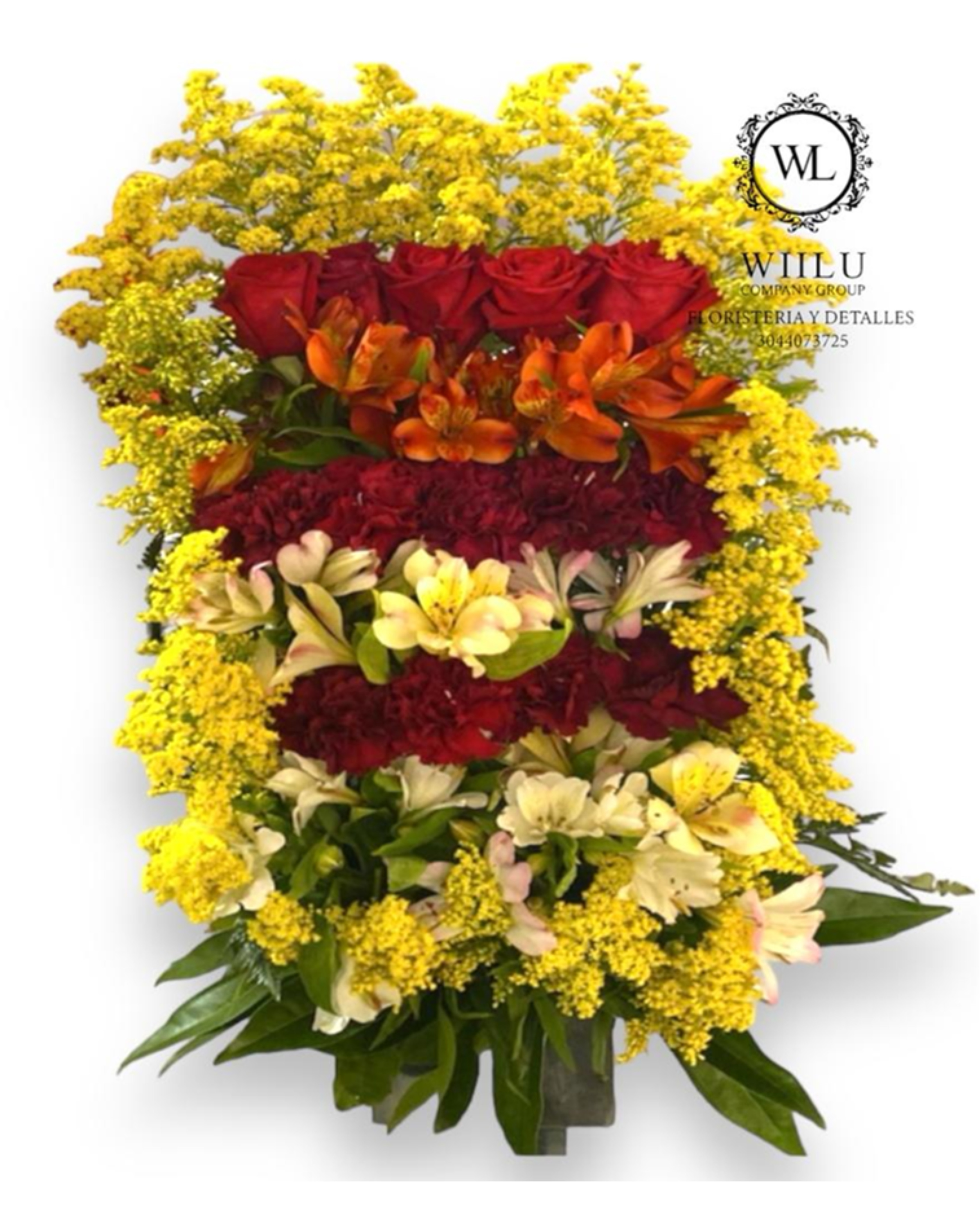 Arreglo para ocasión especial con flores + regalos + frutas + globo