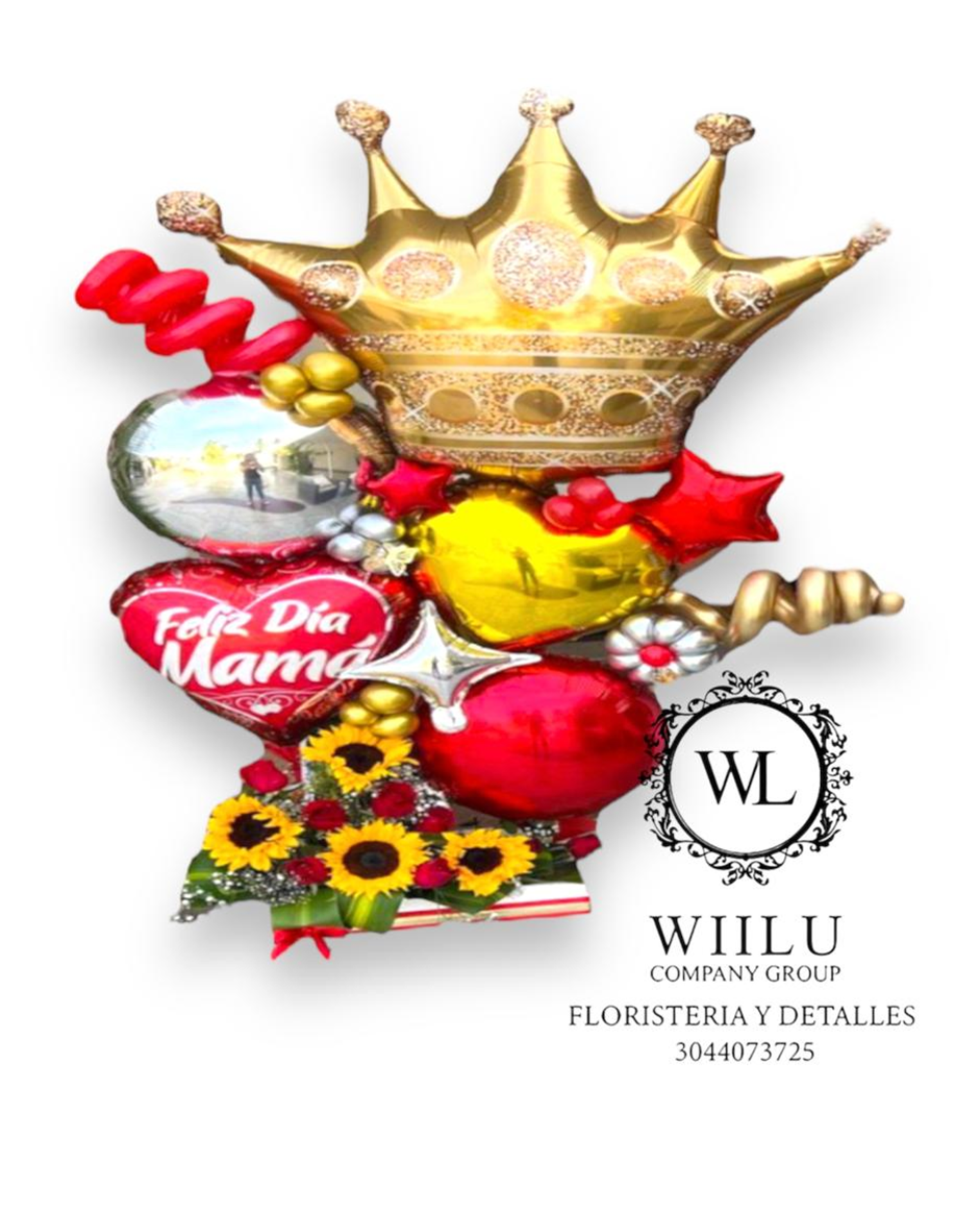 Arreglo floral y ancheta gigante ocasión especial