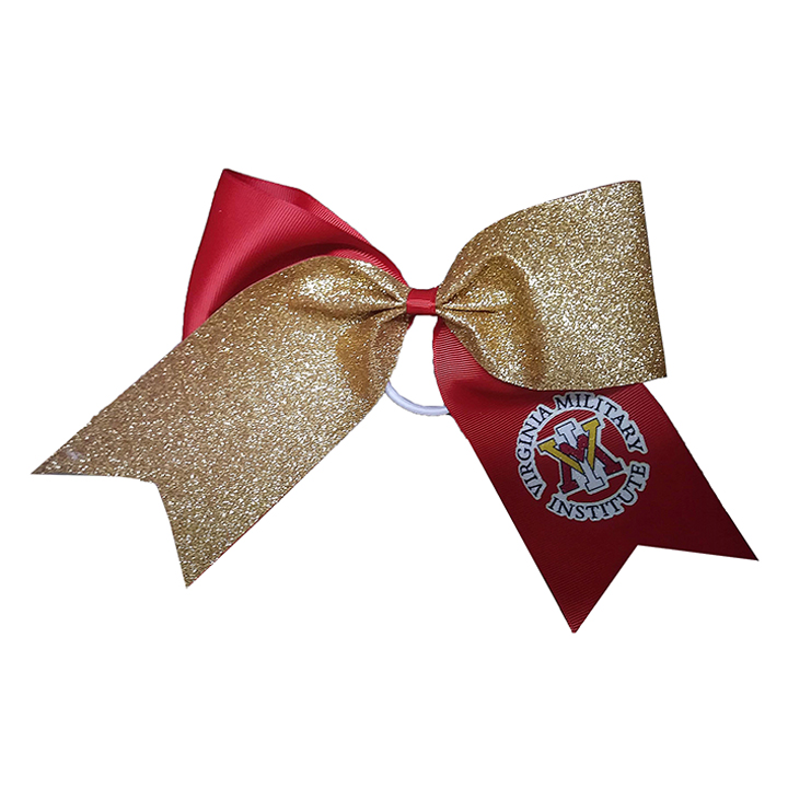 Jumbo Cheer Bow with Glitter - Virginia Military Institute