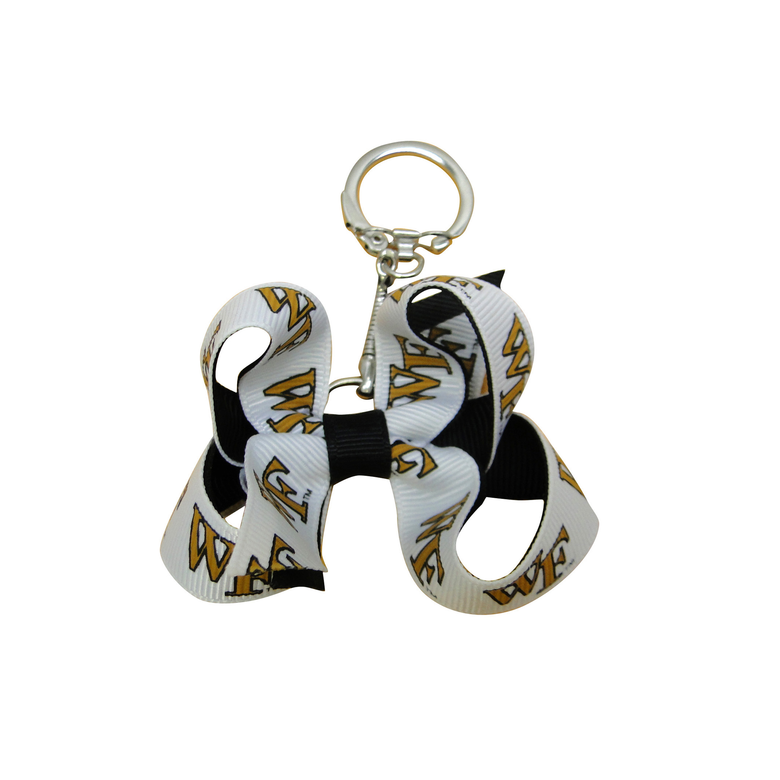 Mini 2-tone Bow Keychain Wake Forest University