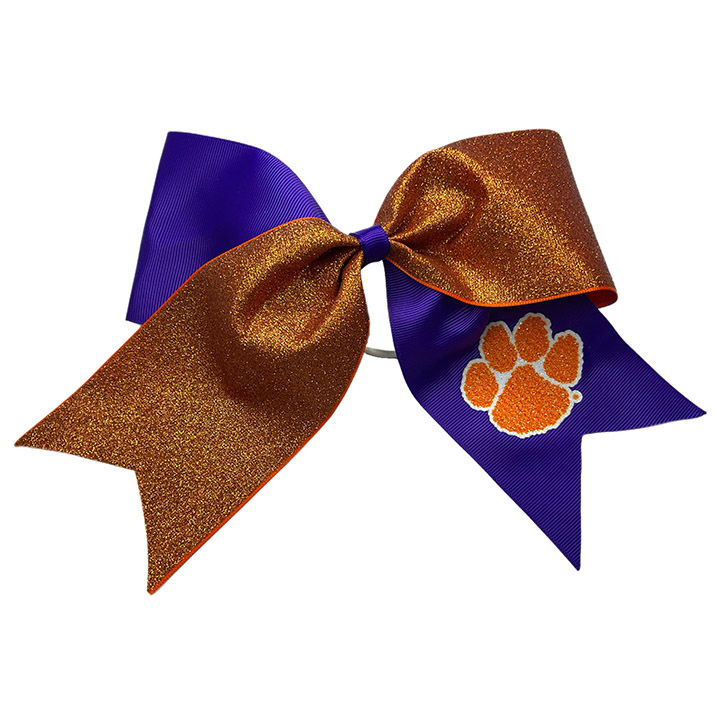 Jumbo Glitter Vinyl Cheer Pony - Clemson University