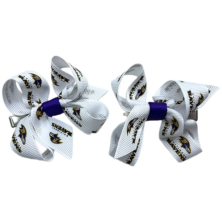 Mini Junior Bows - 2 pack - Baltimore Ravens