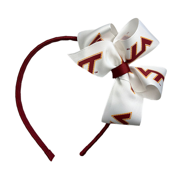 Wrapped Headband with Junior Bow - Virginia Tech