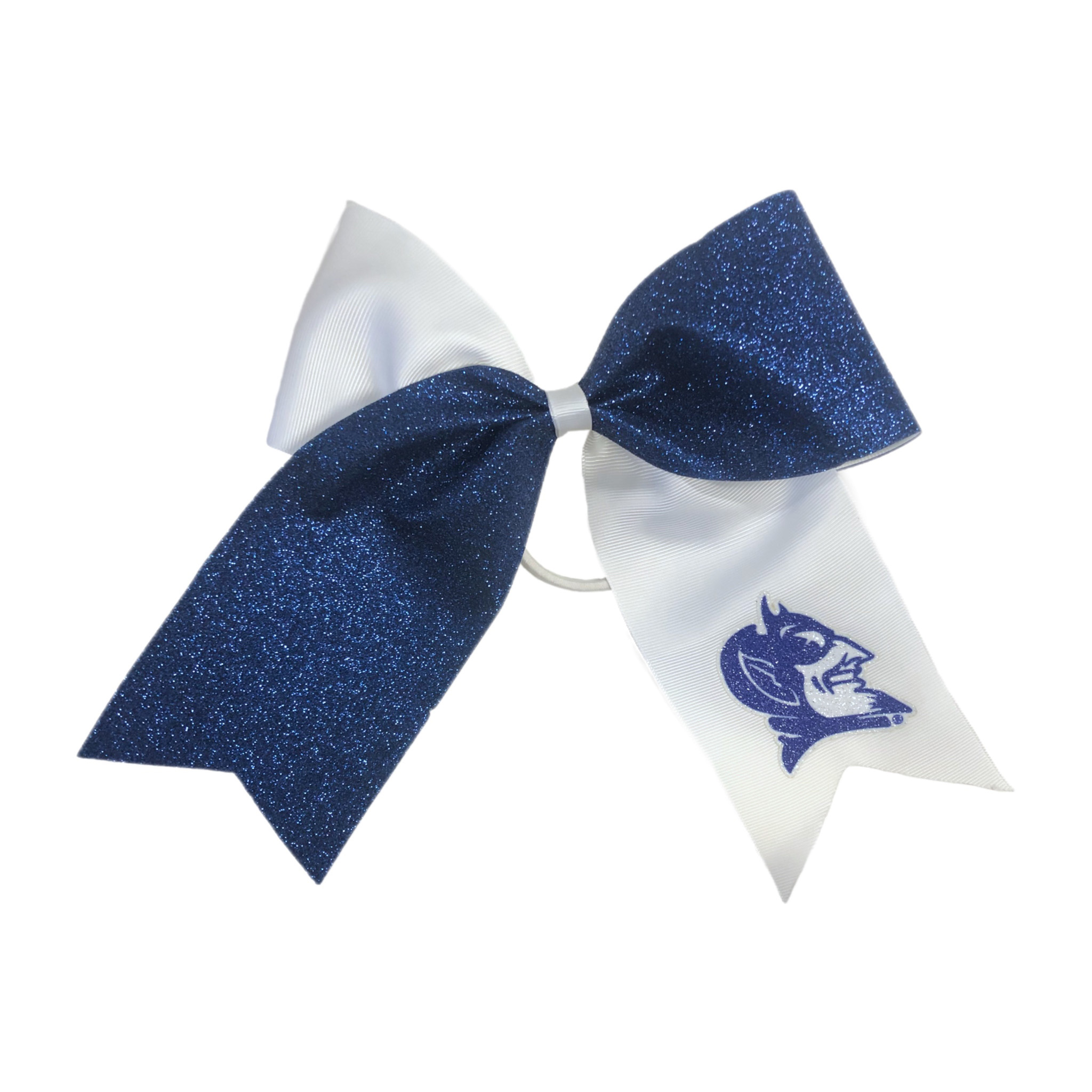 Jumbo Cheer Bow with Glitter Duke University