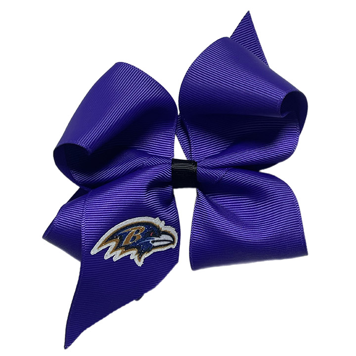 Glitter Junior Bow - Baltimore Ravens