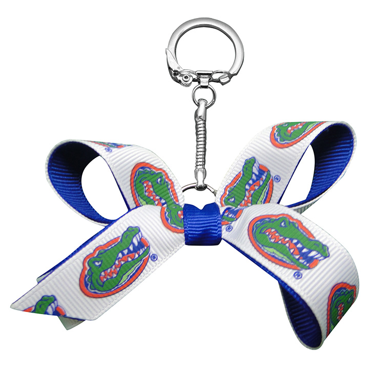 Mini 2-tone Bow Keychain University of Florida