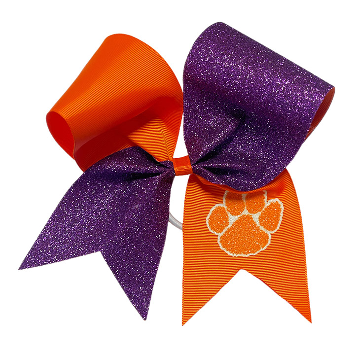 Jumbo Glitter Vinyl Cheer Pony - Clemson University