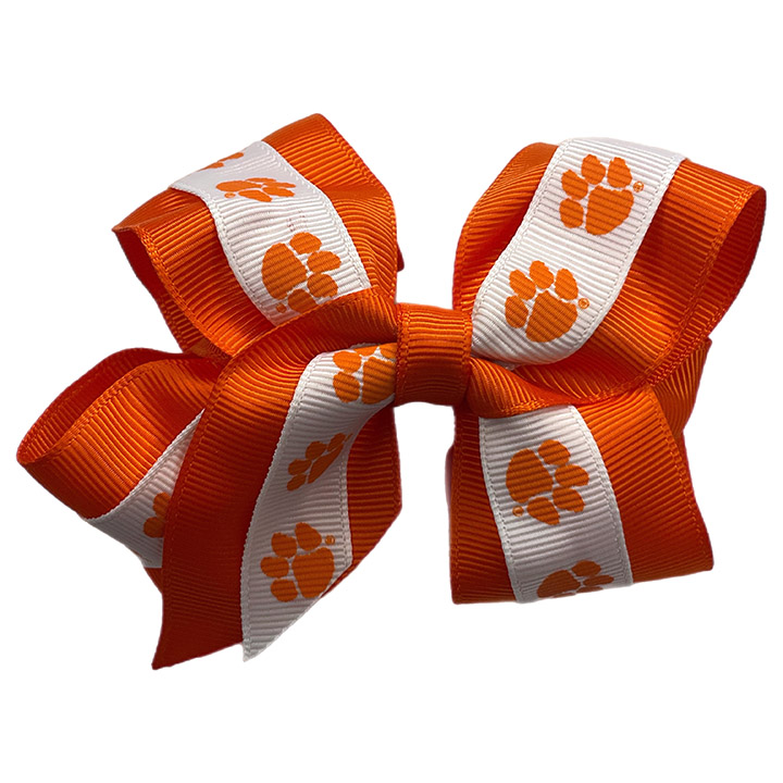 Mini Layered Junior Bow - Clemson University
