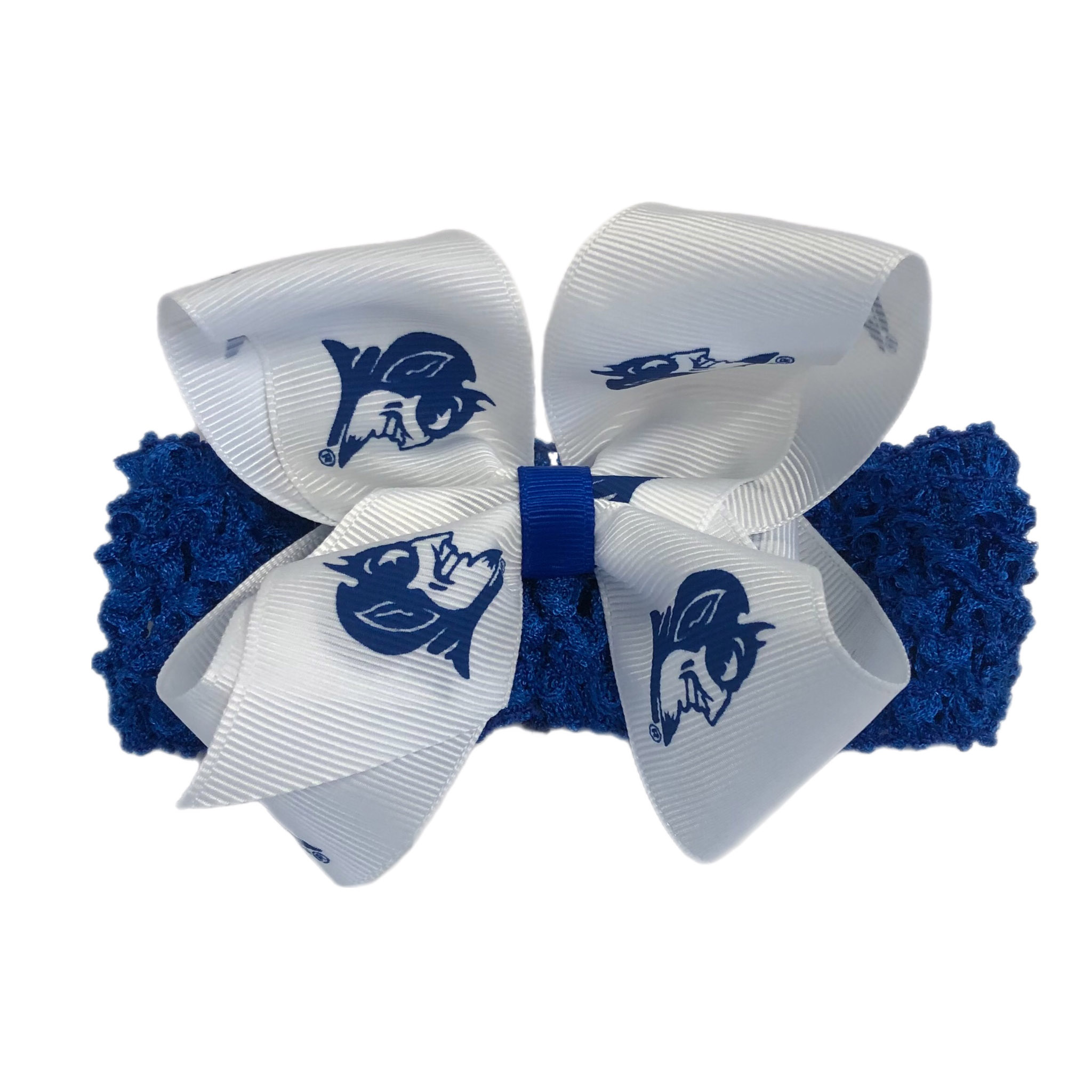 Crochet Headband with Junior Bow Duke University