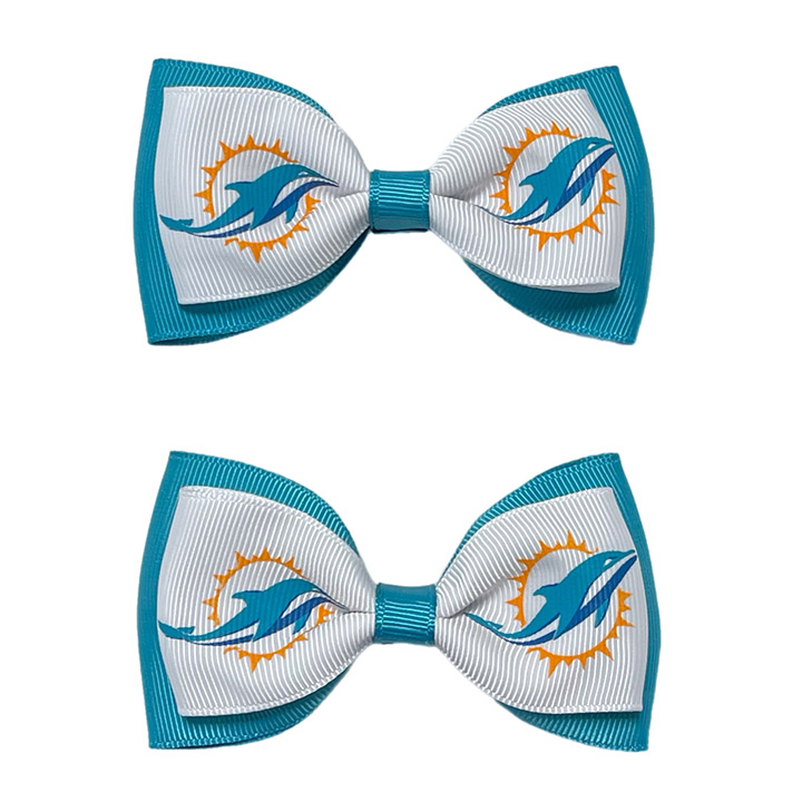 Bow Pair 2 Pack - Miami Dolphins