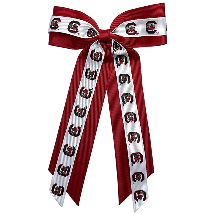 Mini Two-Tone Cheer Bow - University of South Carolina