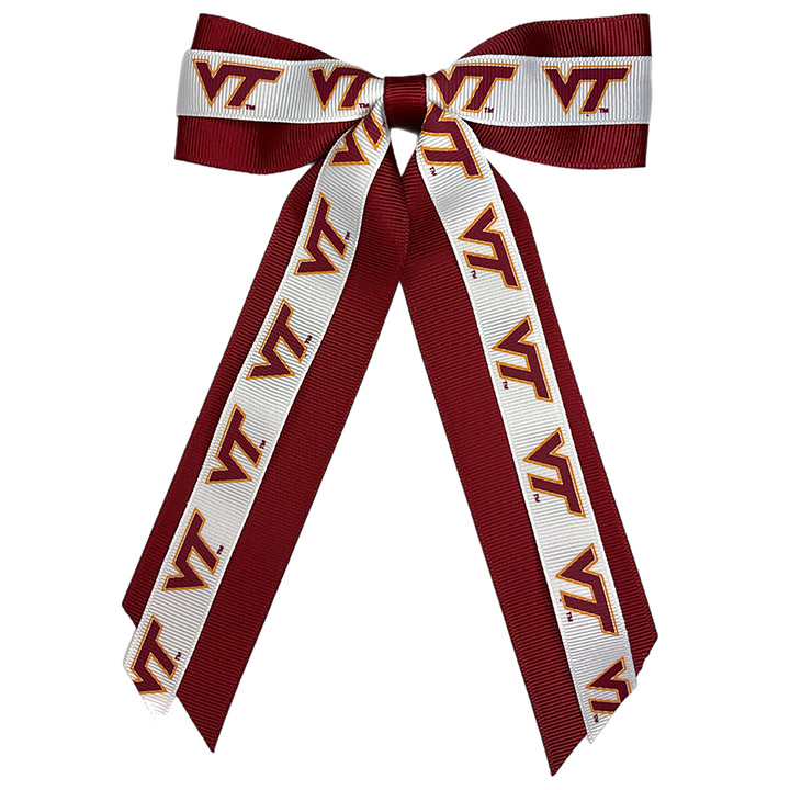 Mini Two-Tone Cheer Bow - Virginia Tech